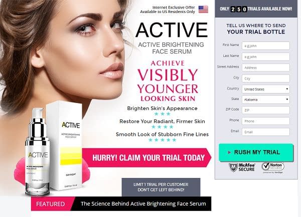Active Brightening Face Serum